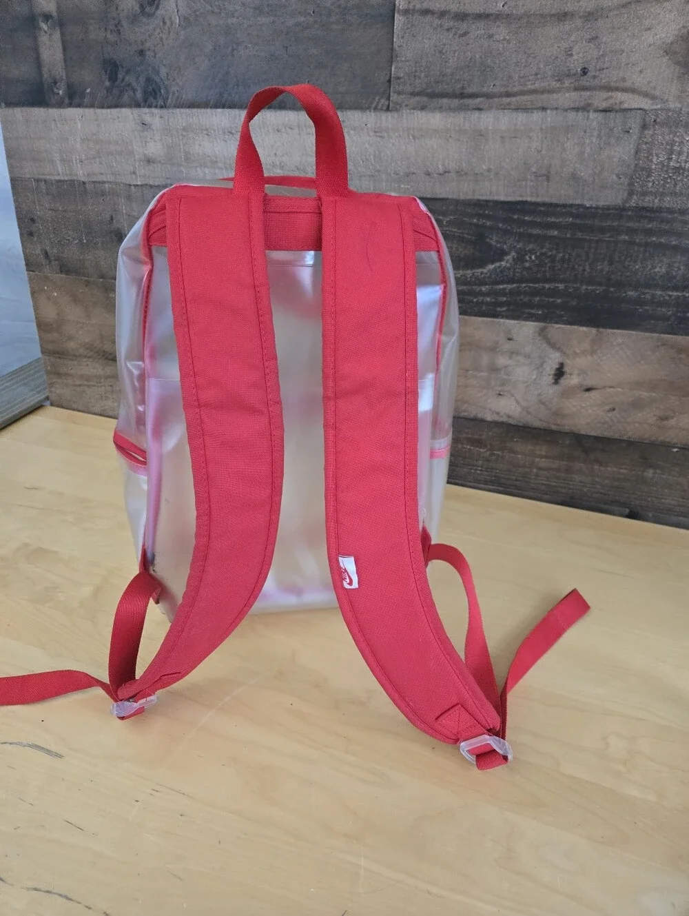 Nike Heritage Crystal Backpack Unisex (25L) Clear University Red HV8920-905